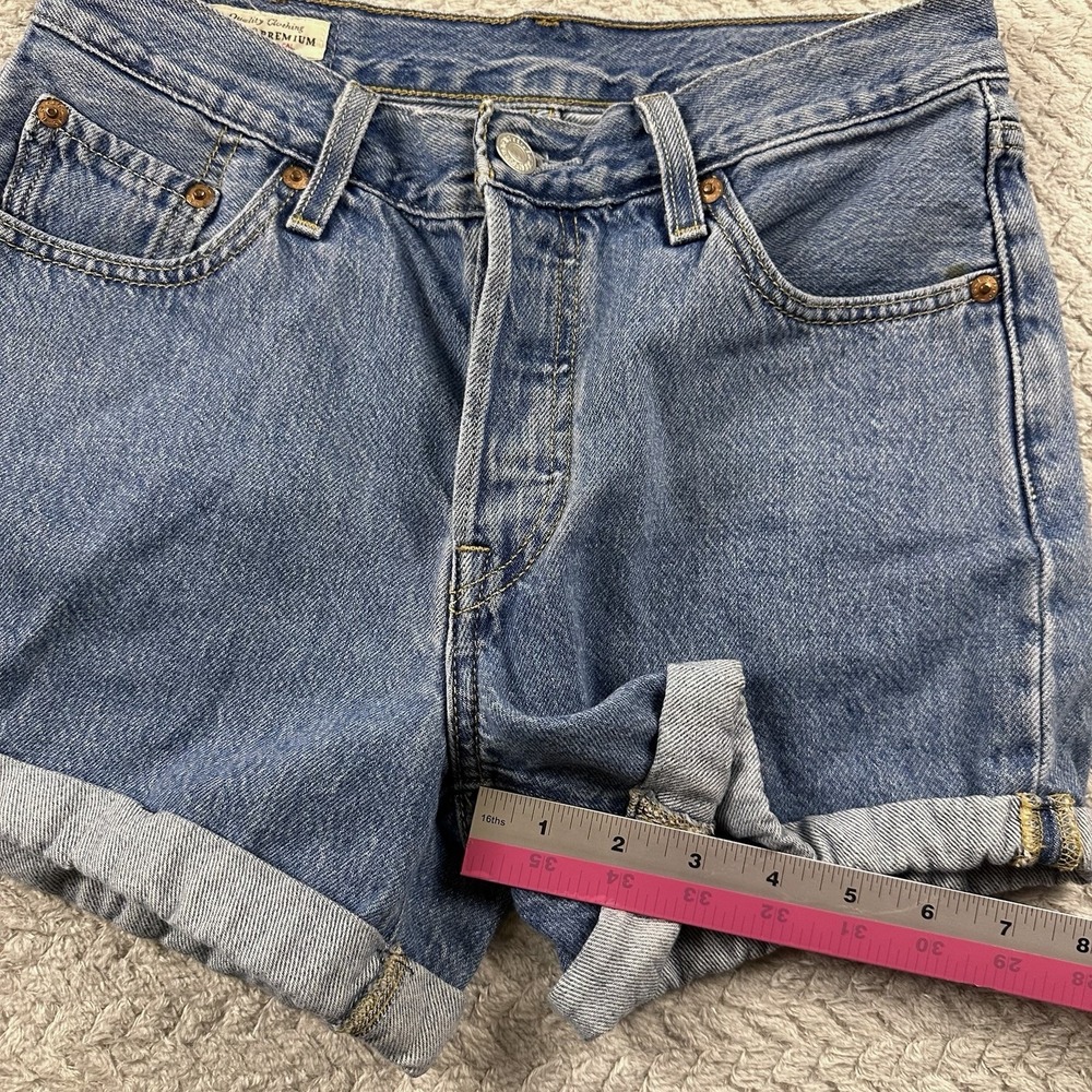 Levi's 501 xx Denim Shorts Women's 25 Button fly Daisy dukes Country western - Picture 6 of 10
